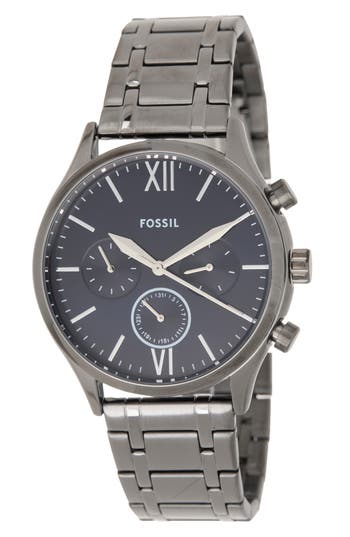 Fossil Fenmore Multifunction Bracelet Watch, 44mm In Gray