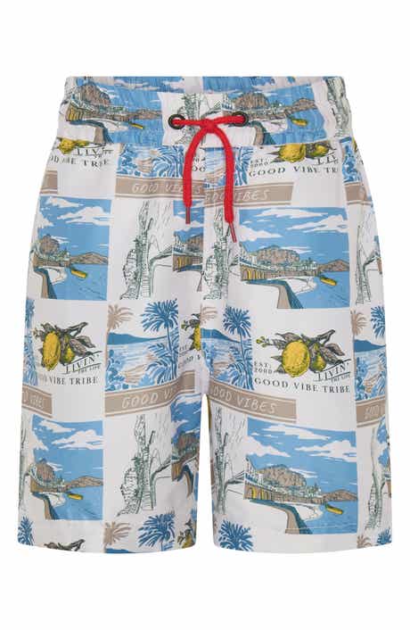 Kids' Amalfi Coast UPF 50+ Swim Trunks