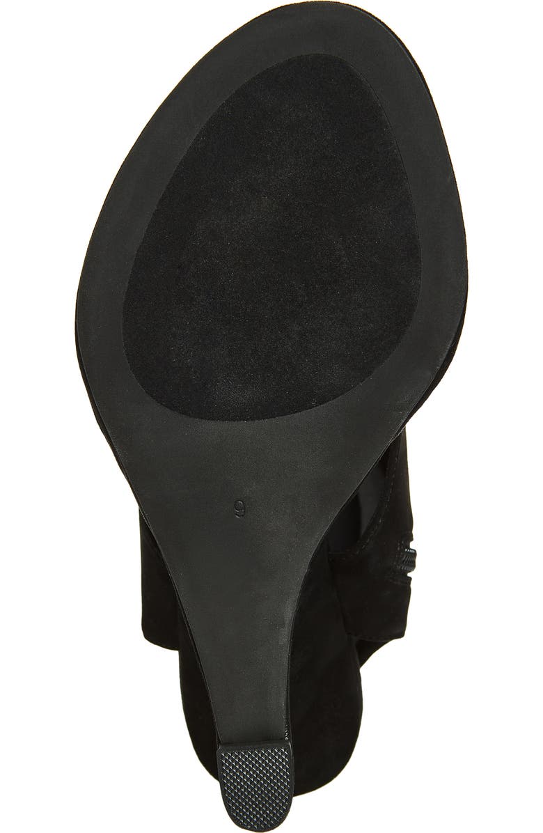 Jeffrey Campbell What's-Up Knee High Sculpted Wedge Sandal Boot, Alternate, color, Black Suede