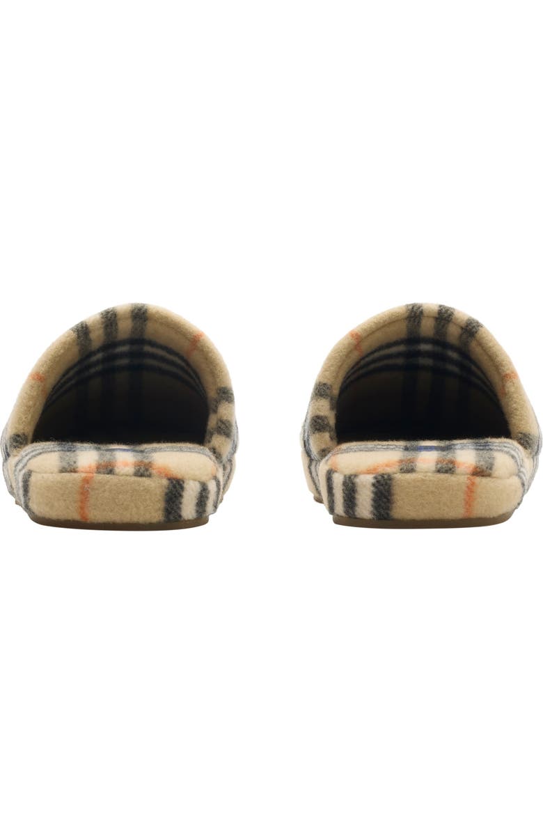 Burberry Check Wool Blend Slippers, Alternate, color, Sand Beige