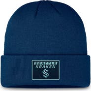 FANATICS Men's Fanatics Deep Sea Blue Seattle Kraken Authentic Pro Cuffed Knit Hat