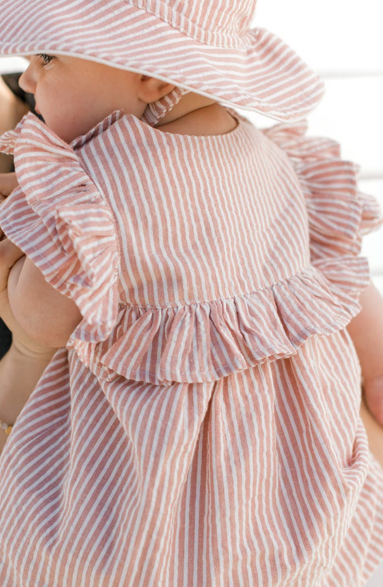 Pehr Seersucker Bucket Hat, Alternate, color, Anchor Red