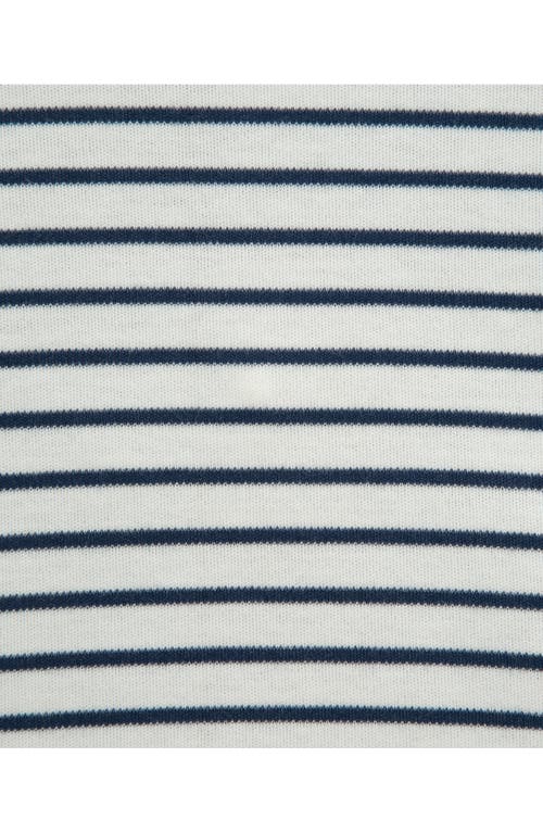 Little Me Safari Embroidered Overalls & Stripe Shirt Set In Blue
