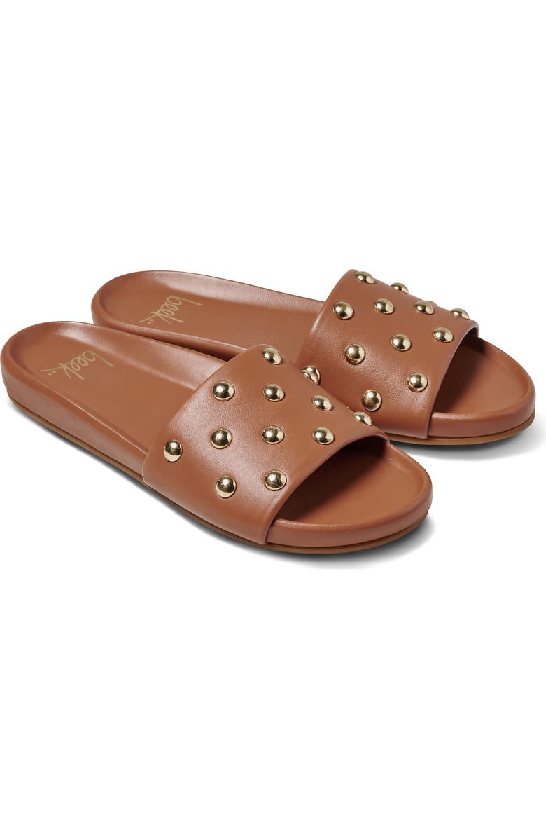 Beek Gallito Stud Slide Sandal, Main, color, Tan Gold