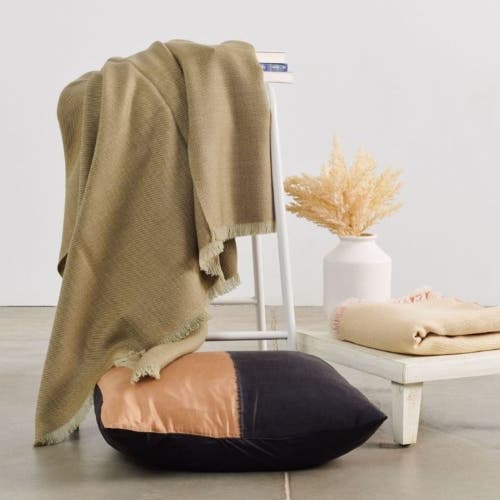 Studio Variously Haze Merino Handloom Throw In Neutral
