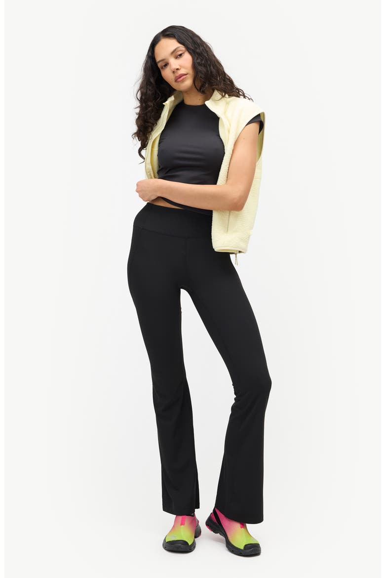 Julie Flare Leggings, Alternate, color, BLACK