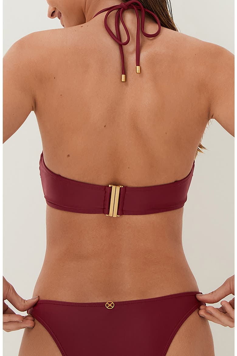 Liza Bandeau Bikini Top, Alternate, color, RED