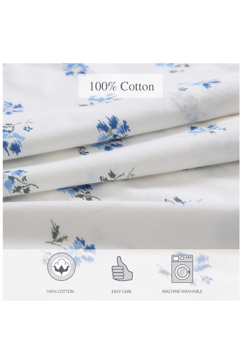 Sketchy Ditsy Cotton Percale Comforter & Sham Set, Alternate, color, LT-PASTEL BLUE