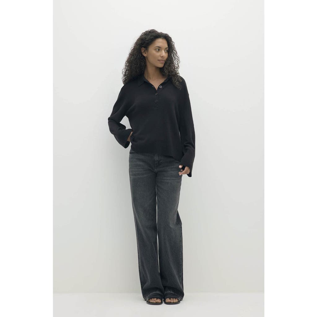 Naked Cashmere Jemma Cashmere Polo In Black