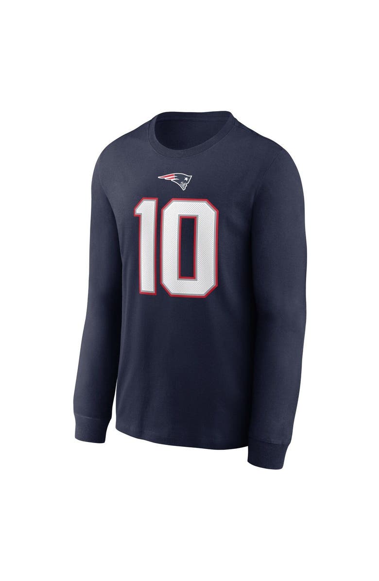 Nike Men's Nike Mac Jones Navy New England Patriots Player Name & Number Long Sleeve T-Shirt, Alternate, color,