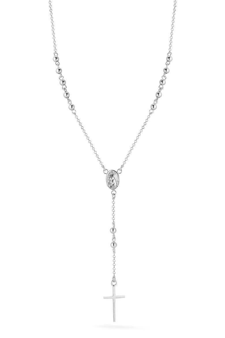 Rosary Necklace, Main, color, SILVER