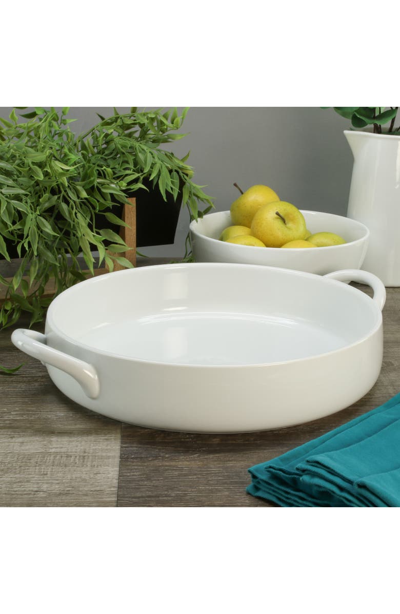 BIA Cordon Bleu Taos Round 5-Quart Baking Dish, Alternate, color, White