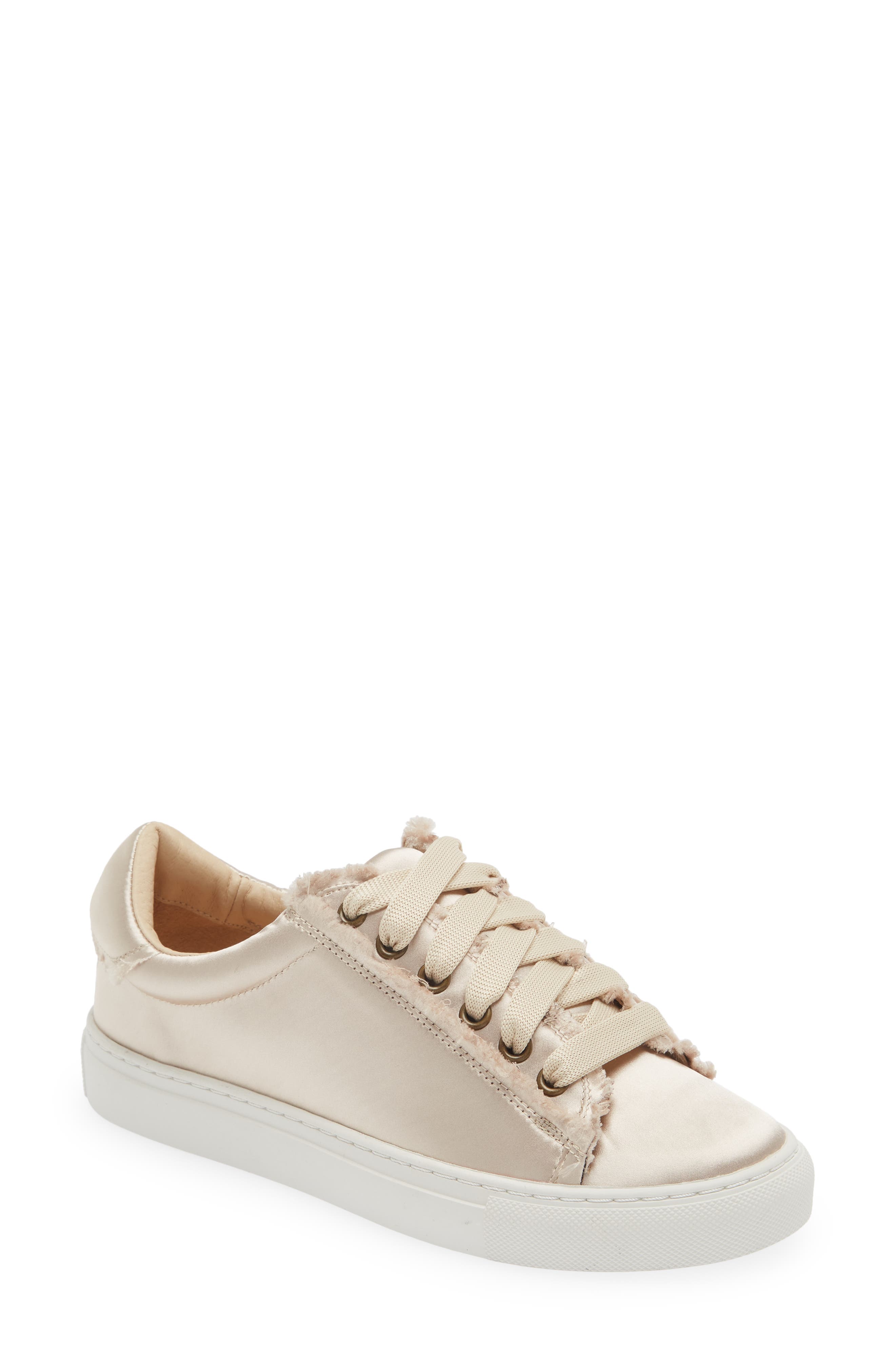 Chocolat Blu Satin Sneaker, Main, color, Champagne Satin