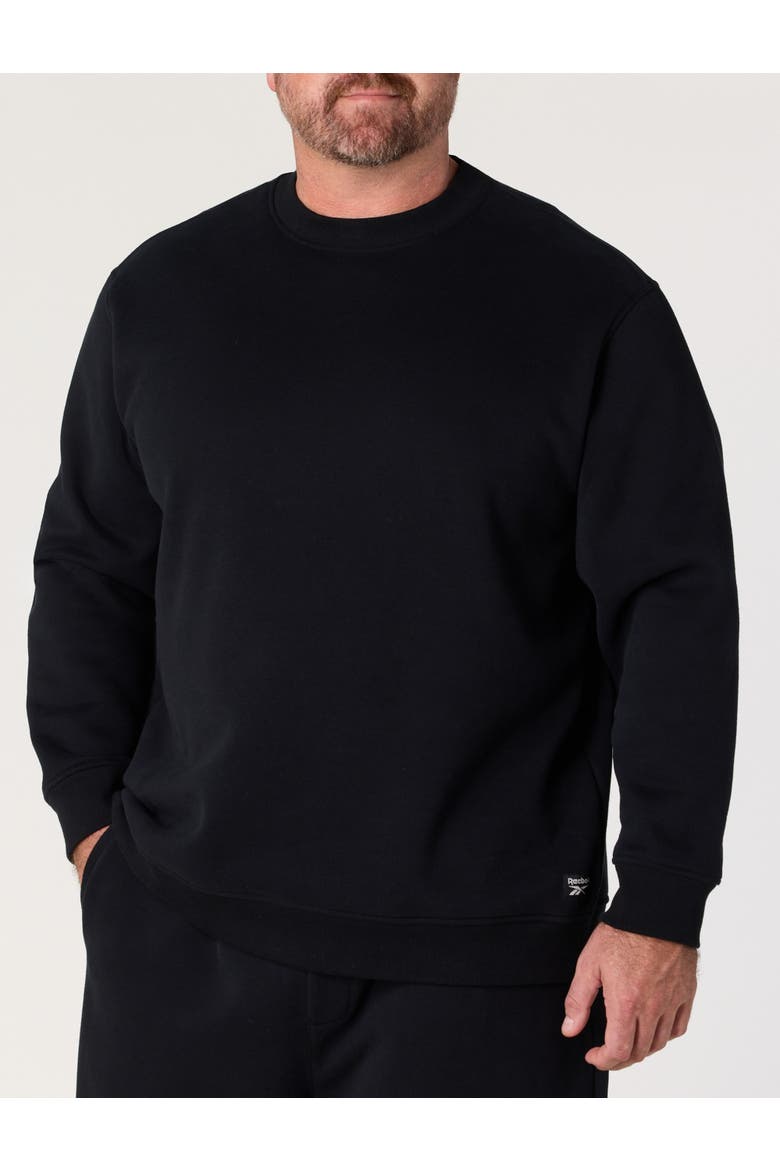 Big & Tall Lux Offday Crewneck Sweatshirt, Main, color, BLACK