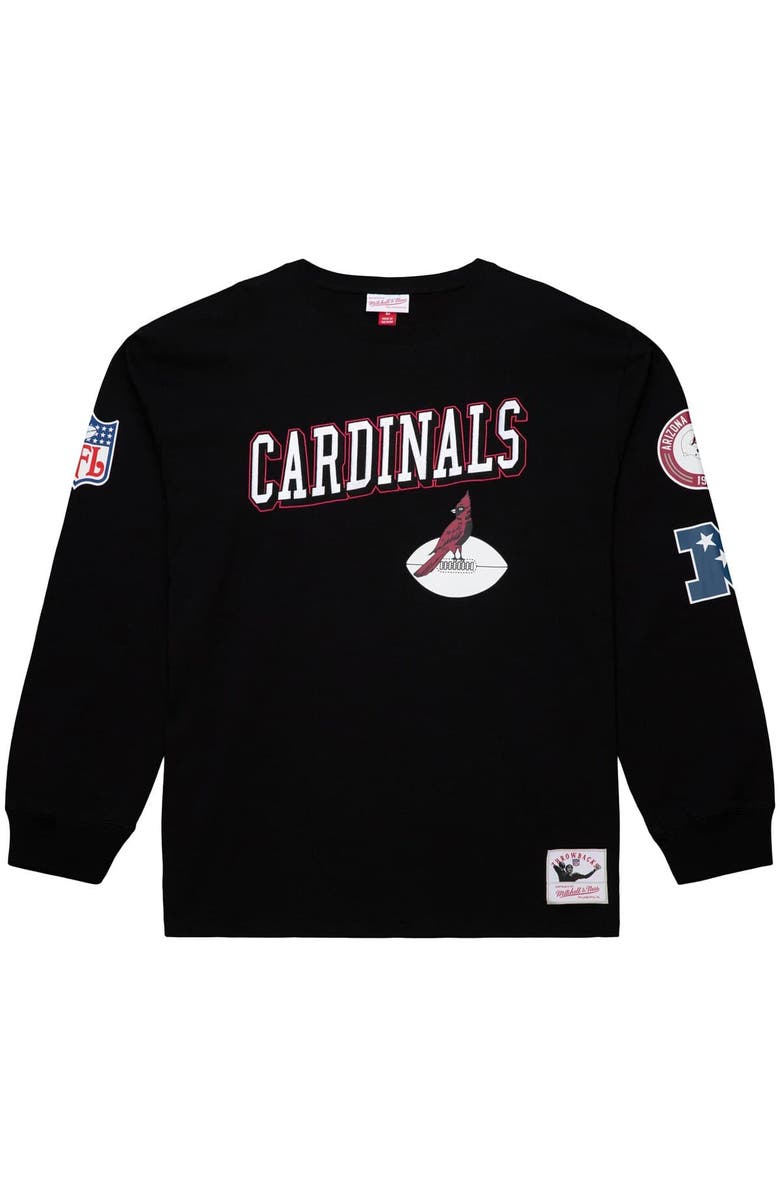 Mitchell & Ness Men's Mitchell & Ness  Black Arizona Cardinals Training Camp Vintage Logos Long Sleeve T-Shirt, Alternate, color, 