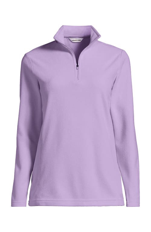 Lands' End Anyweather Fleece Quarter Zip Pullover In Purple