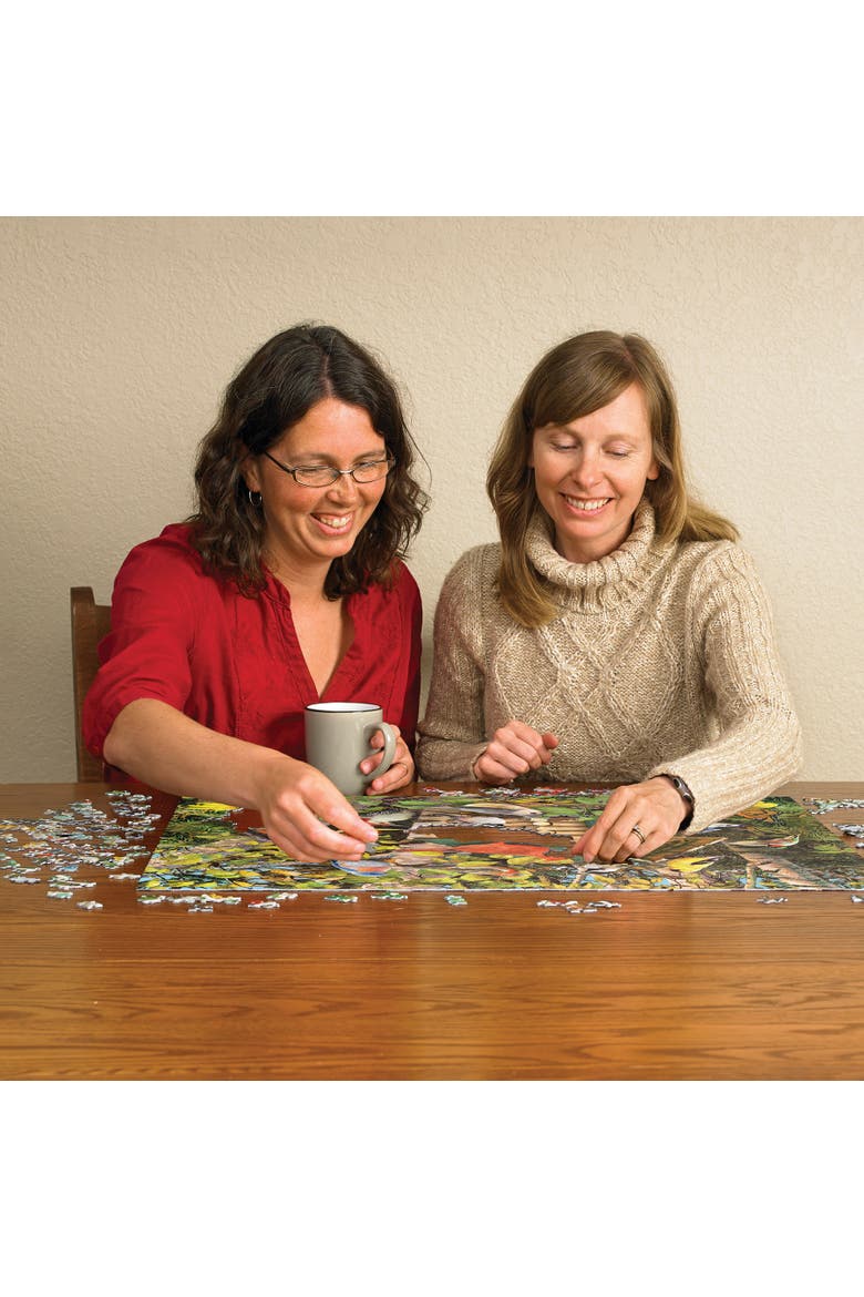 1000 Piece Puzzle,Bird Cabin Reference Poster Included, Alternate, color, Multicolored