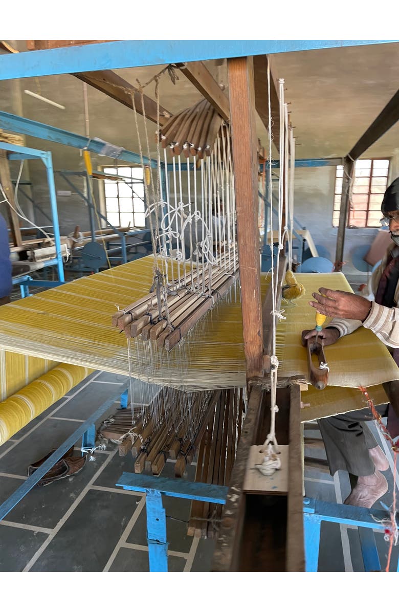 Alamwar Tuscany Yellow Handwoven Bedspread, Alternate, color, Tuscany Yellow