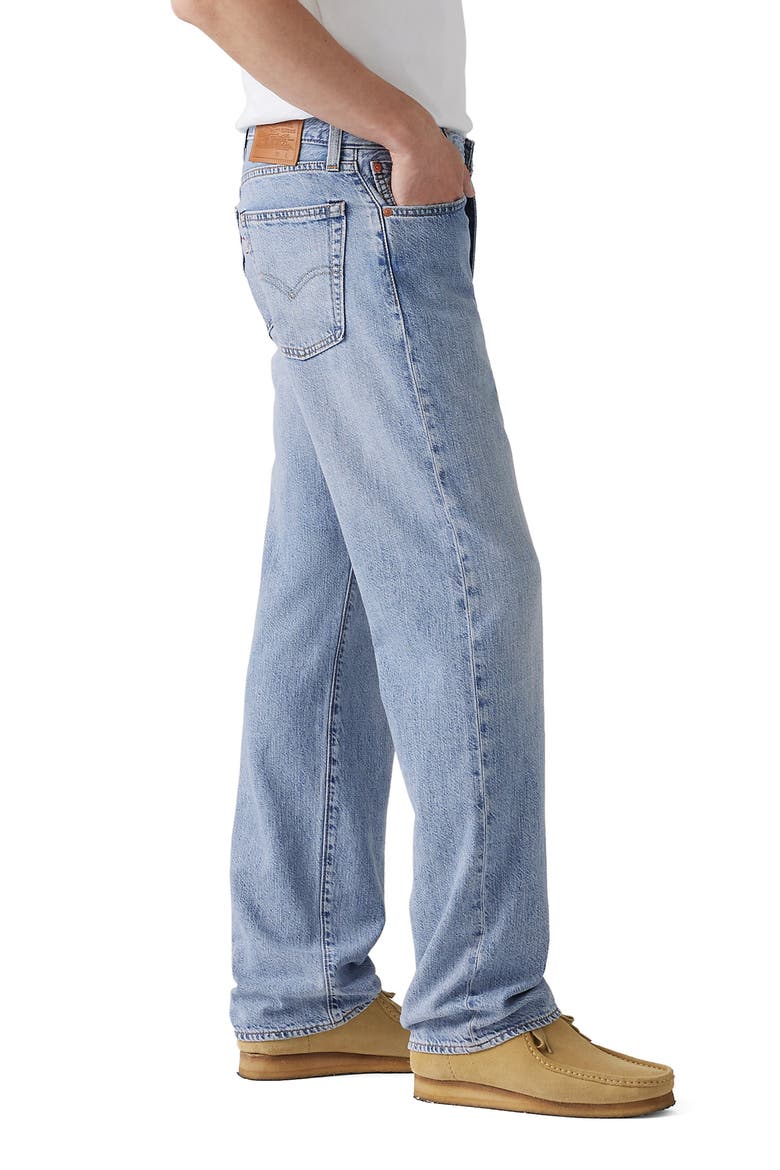 555™ Relaxed Straight Cotton & Linen Jeans, Alternate, color, CALL ME AGAIN LTWT