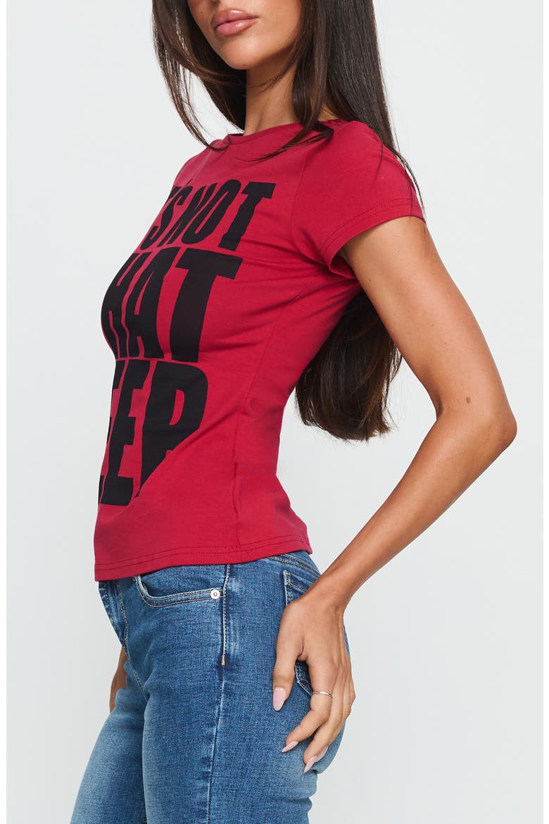 It's Not That Deep Graphic Baby Tee, Alternate, color, RED