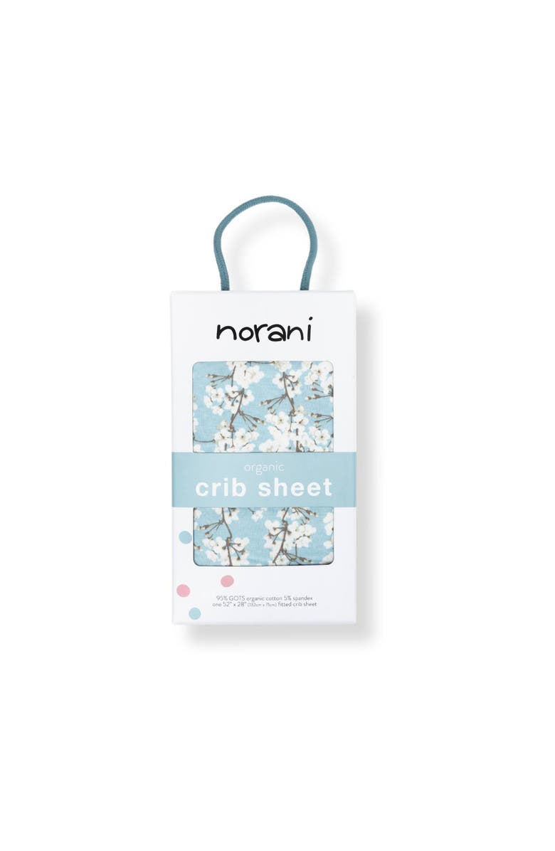 Norani Organic Fitted Crib Sheet, Alternate, color, Cherry Blossoms