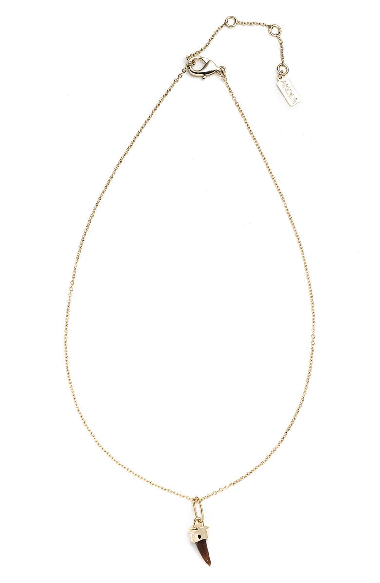 Akola Blake Horn Pendant Necklace, Main, color, 