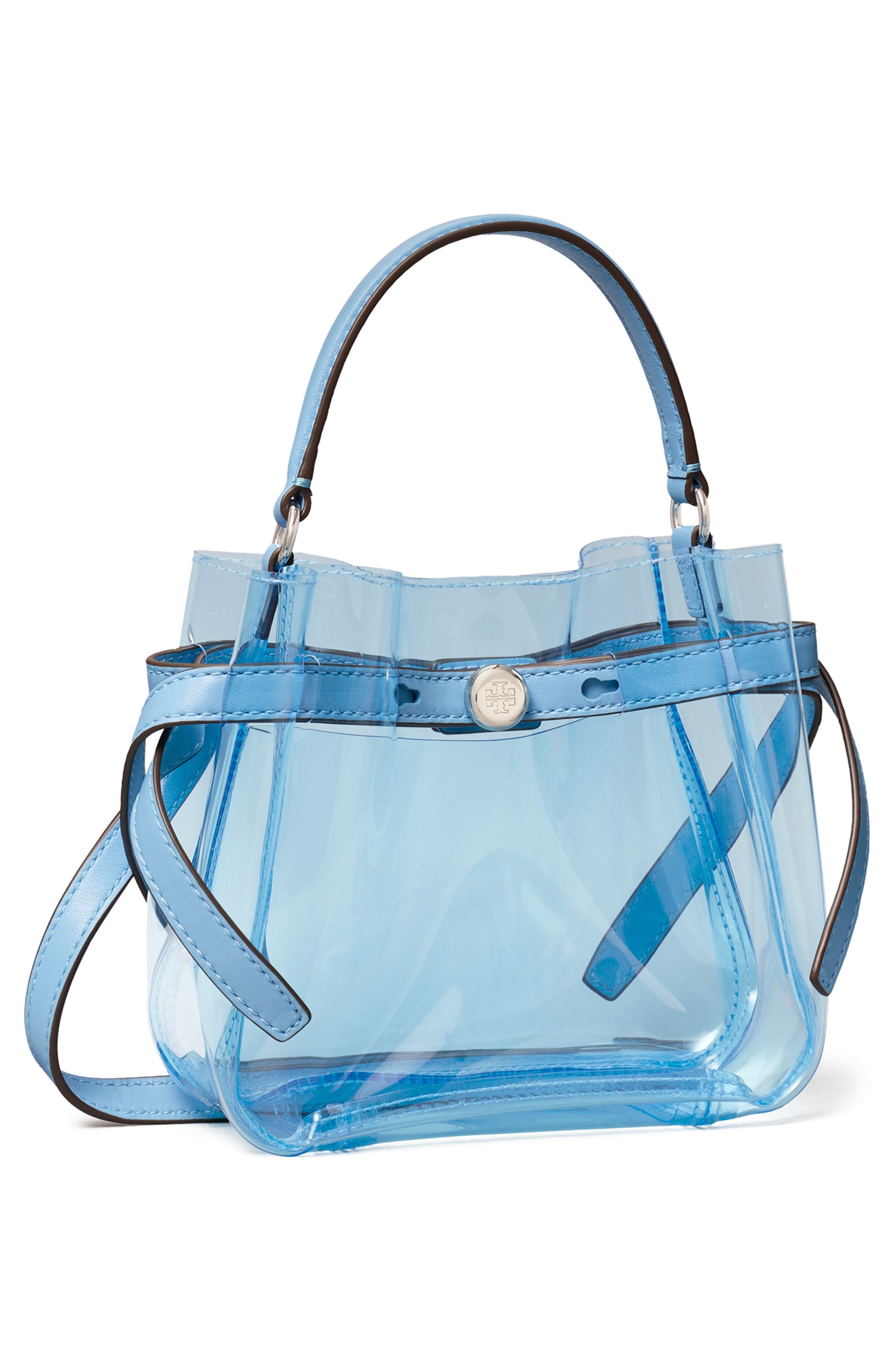 Clear Mini Bucket Bag (Nordstrom Exclusive), Alternate, color, POOL BLUE
