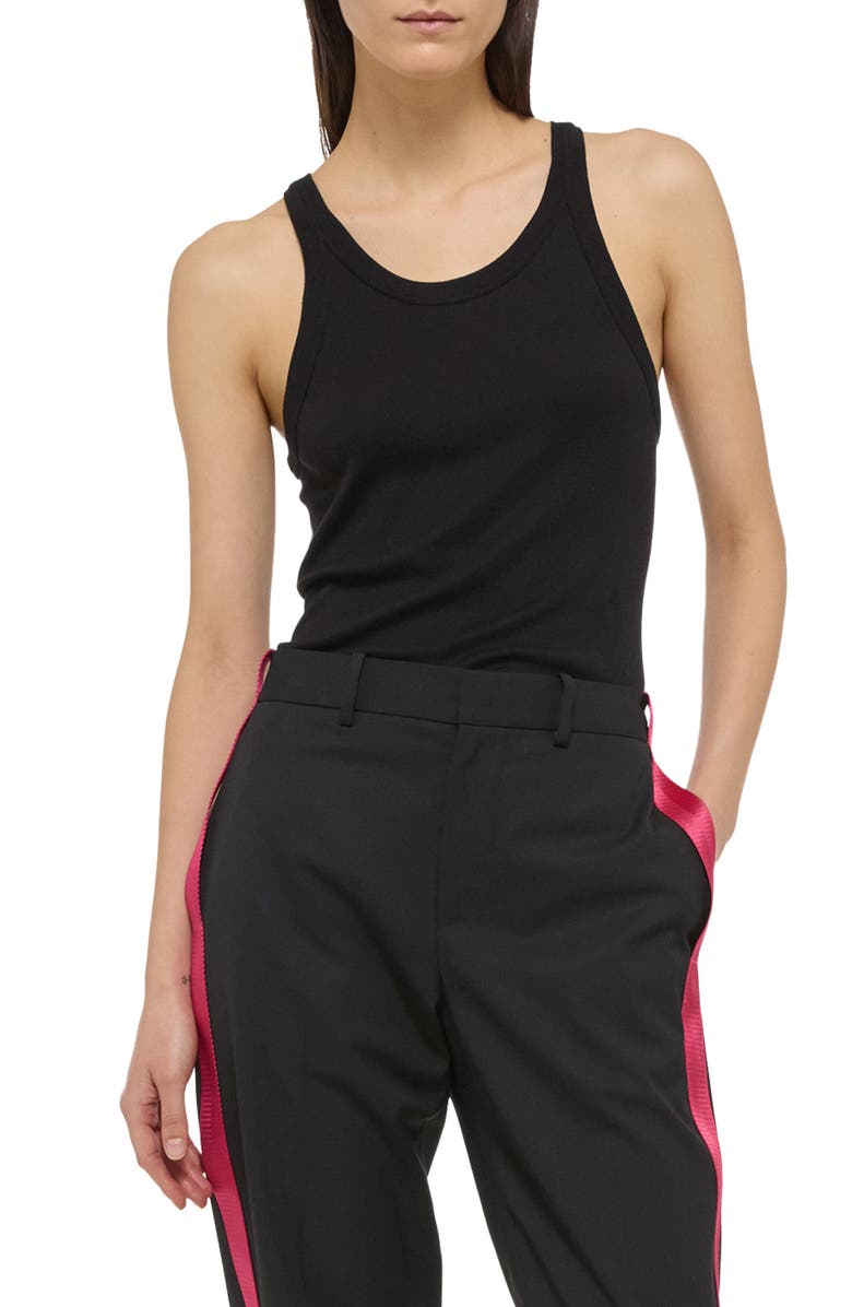 Helmut Lang Pima Cotton & Modal Rib Tank, Main, color,