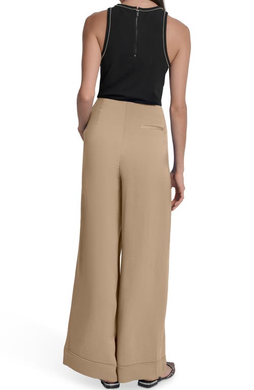 Dkny Wide Leg Pants In Brown