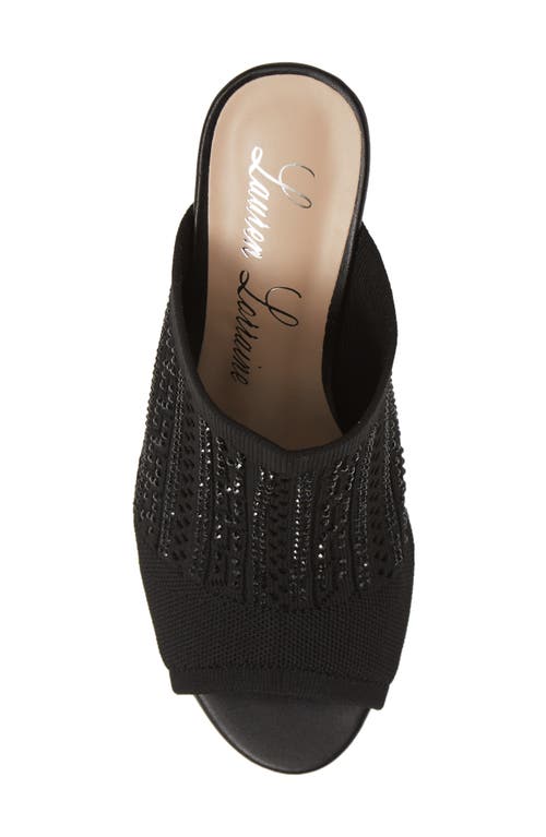 Lauren Lorraine Martha Wedge Slide Sandal In Black