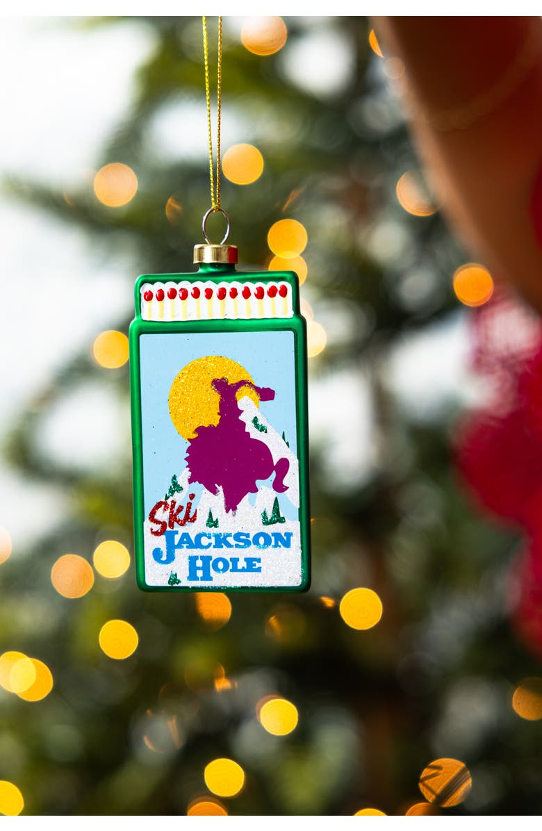 Furbish Matchbook Ornament - Jackson Hole, Alternate, color, Green