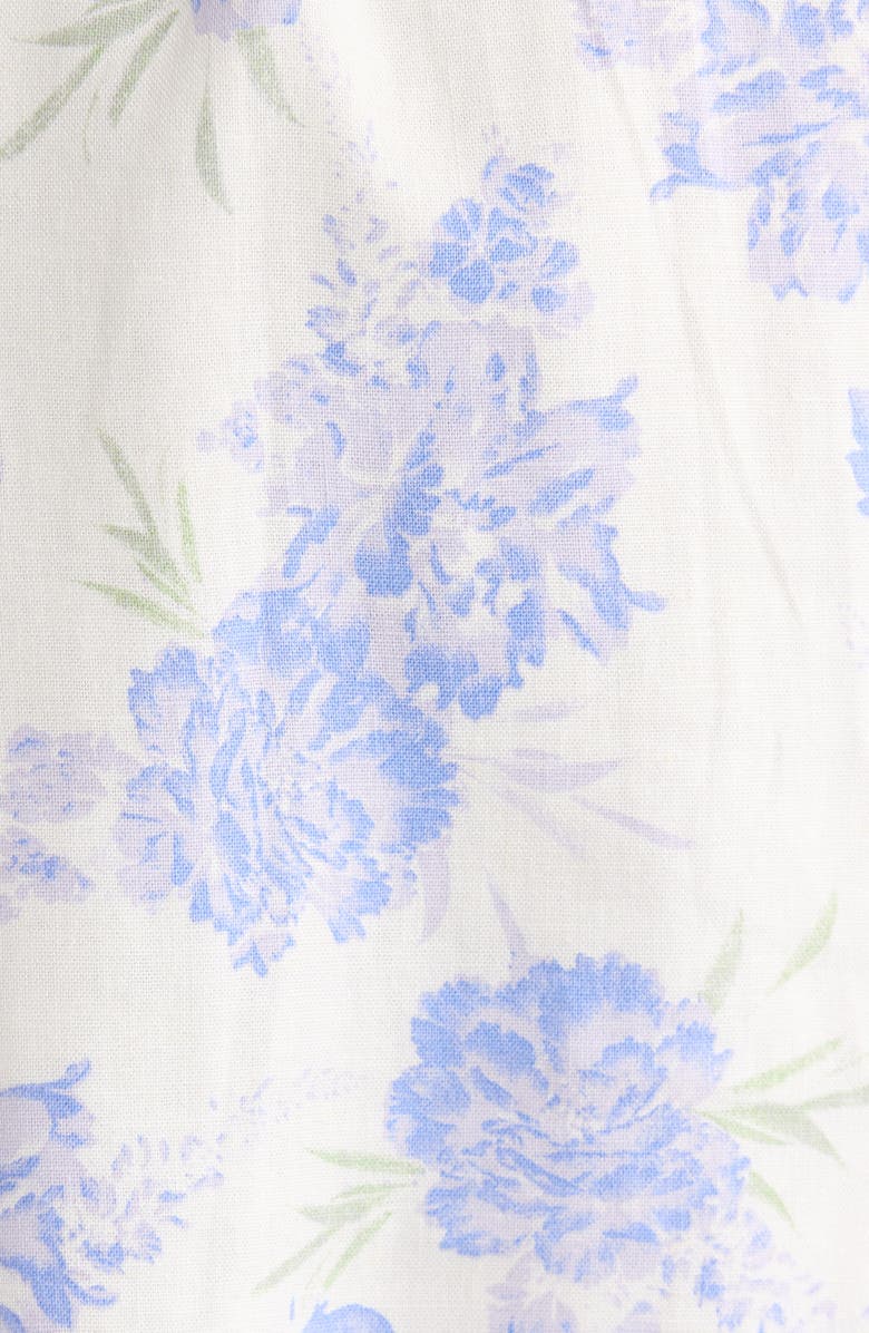 Chelsea28 Tie Shoulder Minidress, Alternate, color, Ivory- Blue Brushed Floral