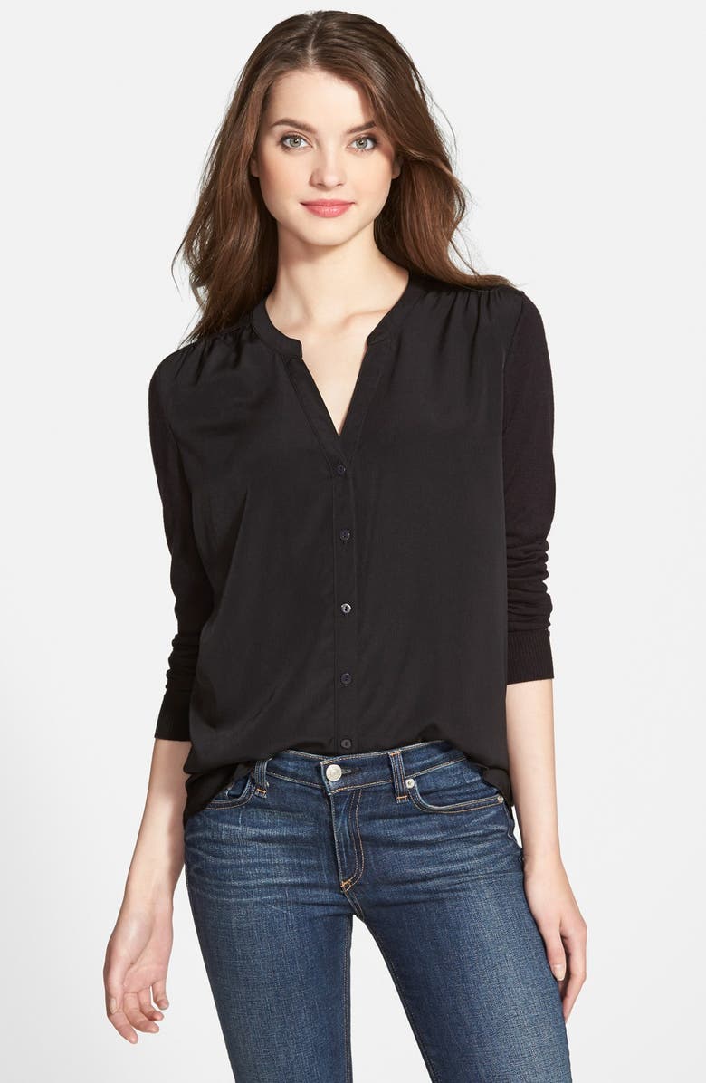 NYDJ Woven Front Cardigan, Main, color,