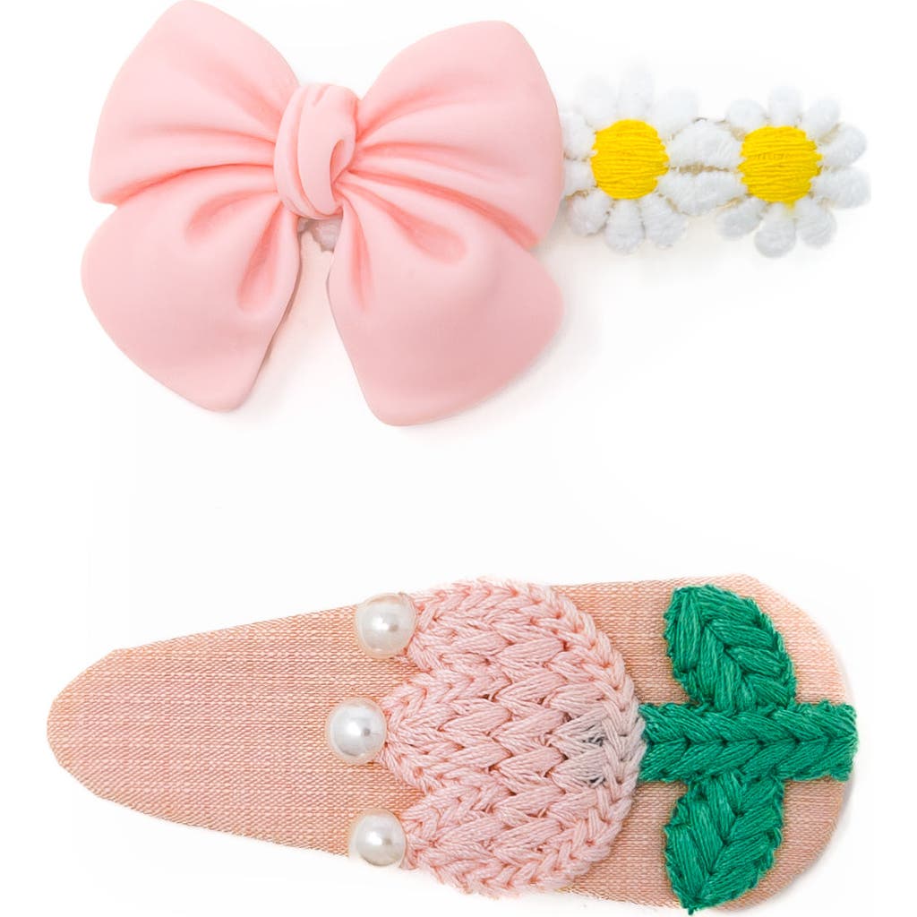 Puttisu 2pc Hair Clip Set - Bow Garden in Peachy Garden  product