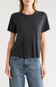 Melrose and Market Short Sleeve Pleated Cotton T-Shirt