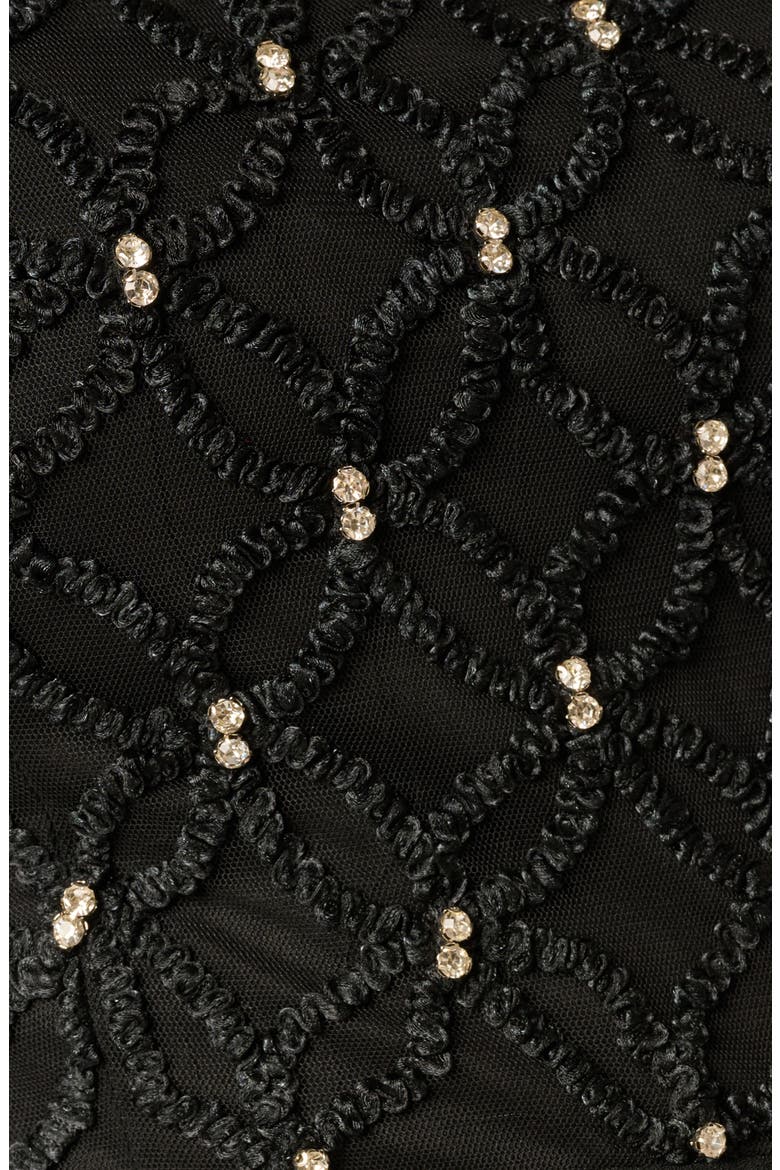 Beaded Jersey Gown, Alternate, color, BLACK