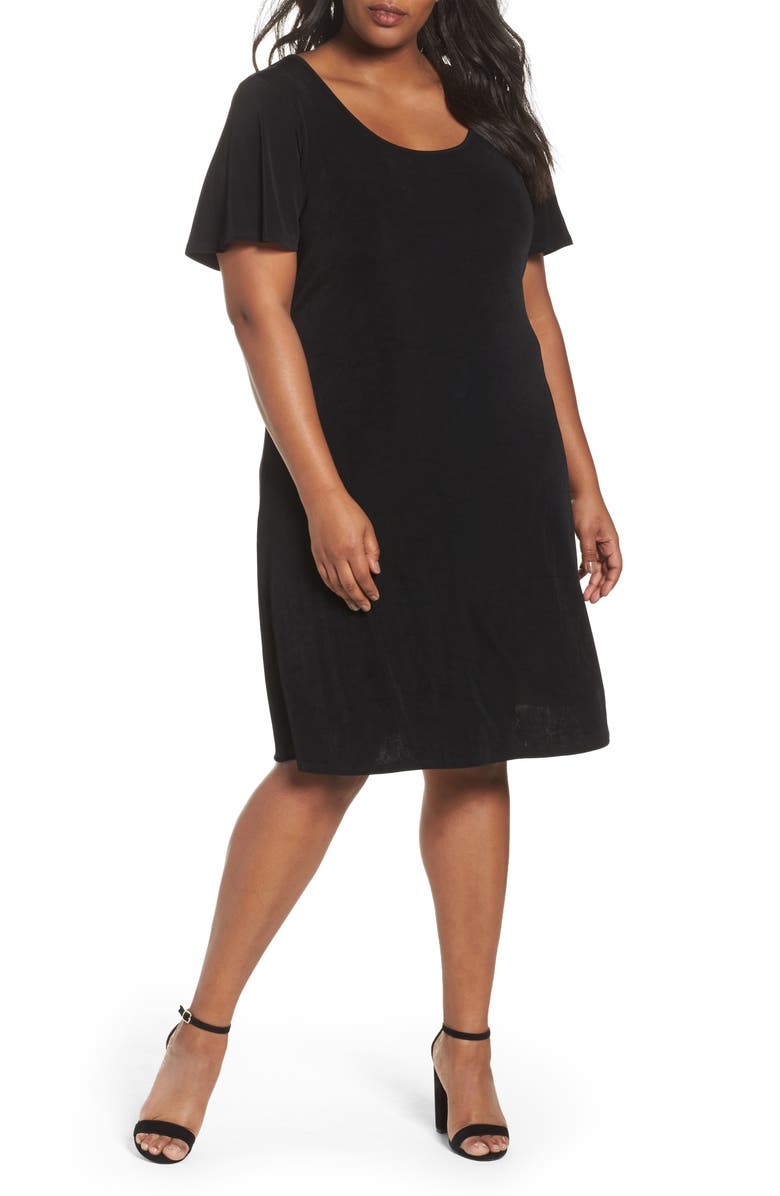 Vikki Vi T-Shirt Dress, Main, color, Black