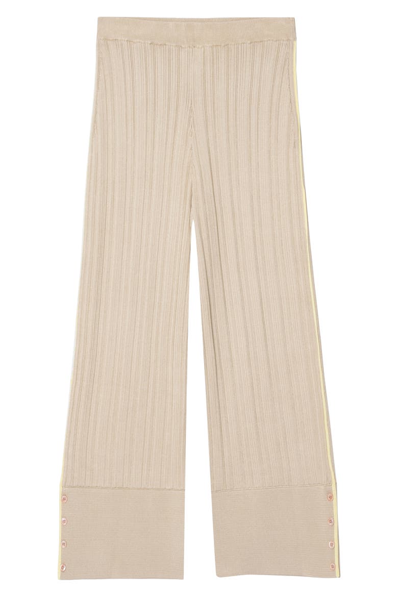 Wide Leg Rib Knit Pants, Main, color, SAND-MOONLIGHT