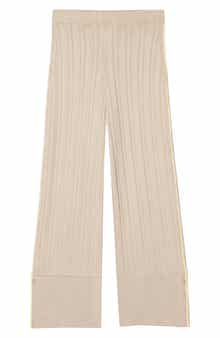 Wide Leg Rib Knit Pants