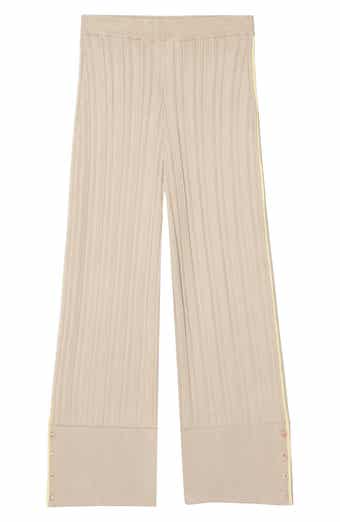 Wide Leg Rib Knit Pants