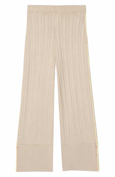 Wide Leg Rib Knit Pants