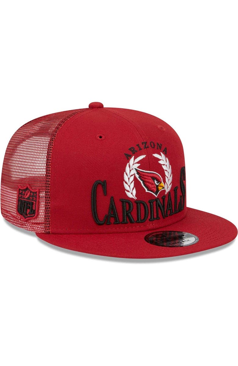 New Era Men's New Era Cardinal Arizona Cardinals Collegiate Trucker 9FIFTY Snapback Hat, Main, color, Cardinal