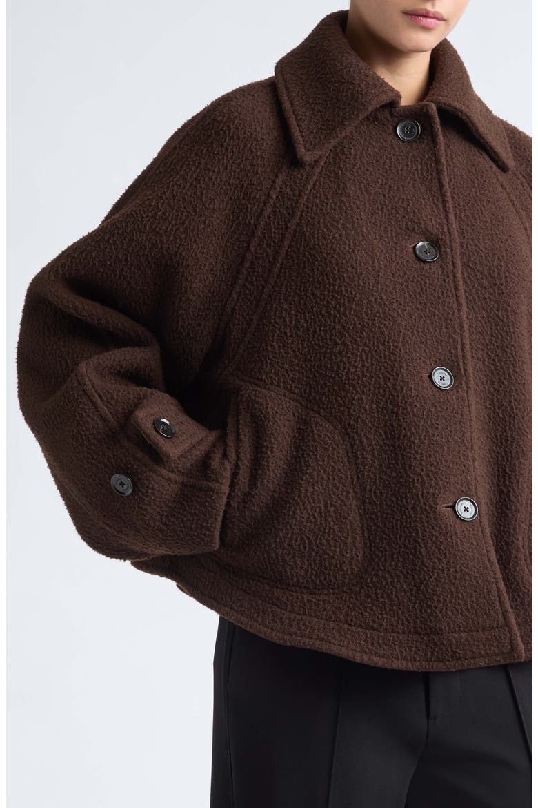 Clarice Casentino Wool Blend Jacket, Alternate, color, DARK BROWN