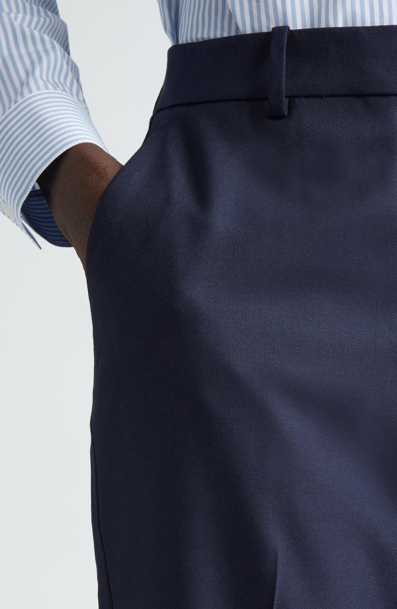 Lafayette 148 New York Clinton Stretch Wool Ankle Pants, Alternate, color, Ink