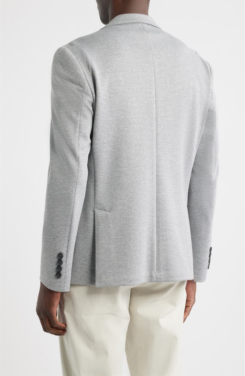 Nordstrom Henrik Trim Fit Grey Microcheck Knit Sport Coat, Alternate, color, 