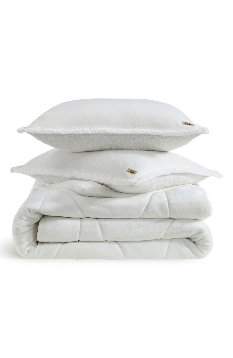 UGG<sup>®</sup> Avery Comforter & Shams Set, Main, color, Snow