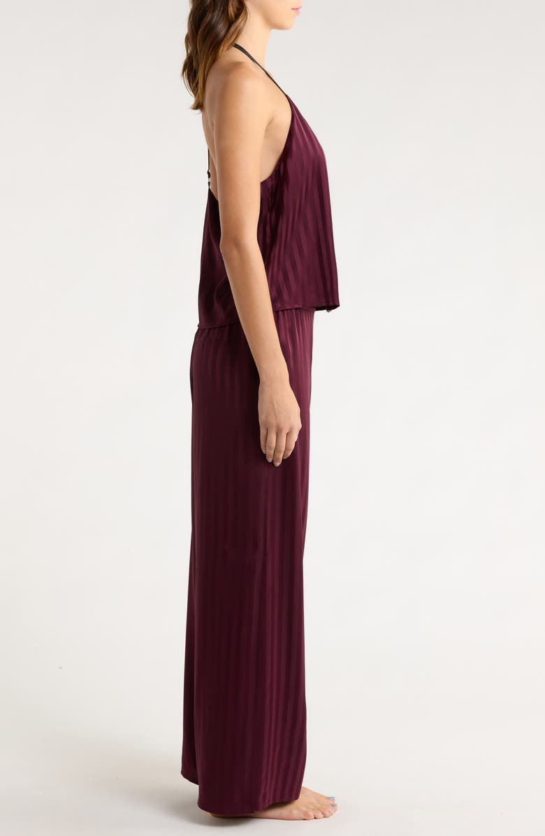 Lunya Washable Stripe Mulberry Silk Jacquard Pajamas, Alternate, color, Vintg Merlot Jacquard