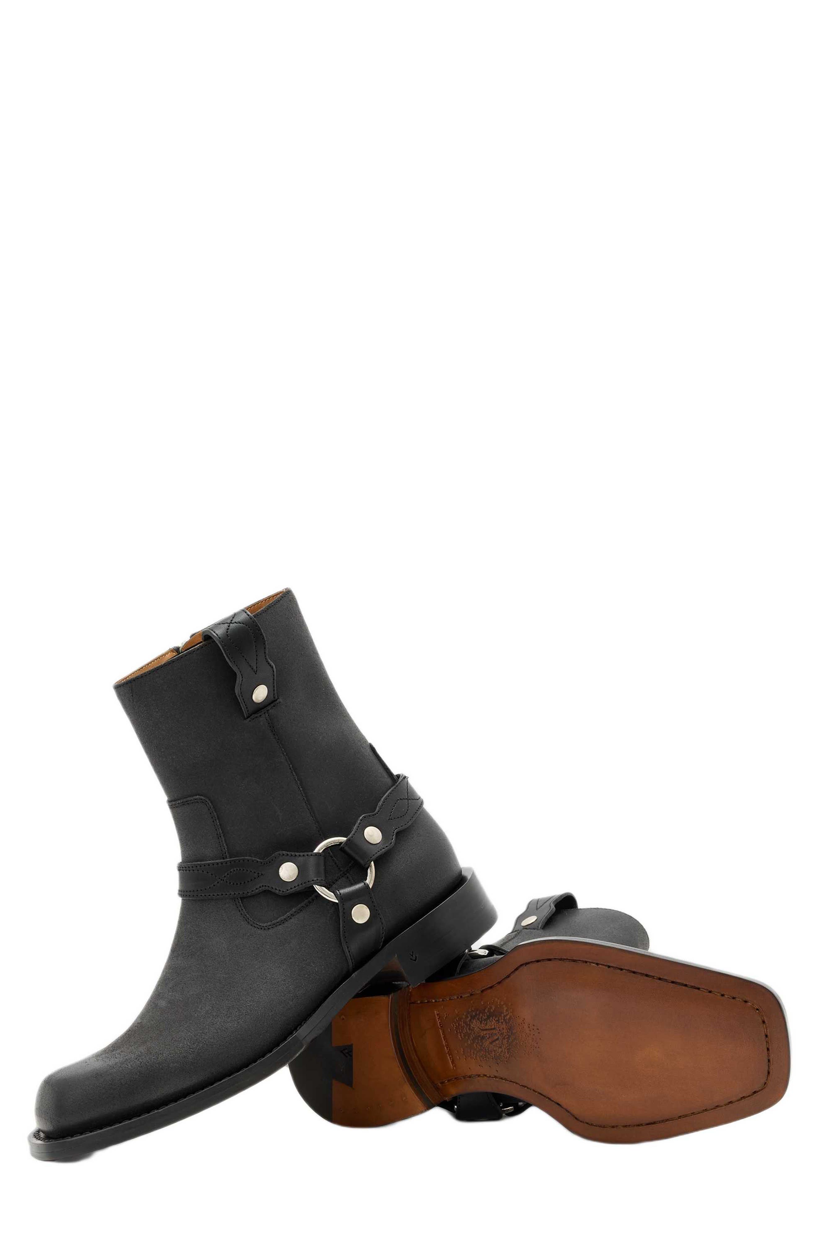 John Varvatos Broome Harness Boot, Alternate, color, Black