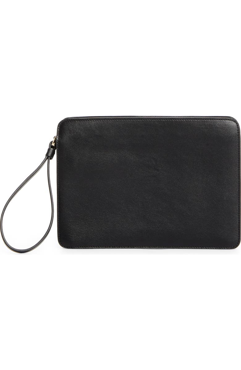 Christian Louboutin Small Bettina Leather Wristlet, Alternate, color, Black/ Gold