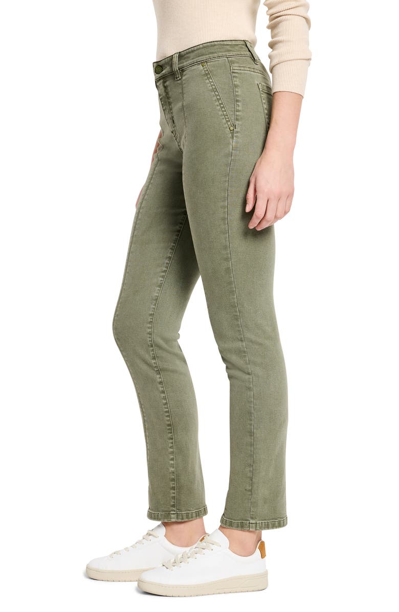 NIC+ZOE Carpenter Straight Ankle Jeans, Alternate, color, Olivewood